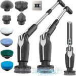 Electric Spin Scrubber, Electric Cleaning Brush with 8 Replaceable Brush Heads