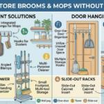 How to Store Brooms and Mops Without a Closet